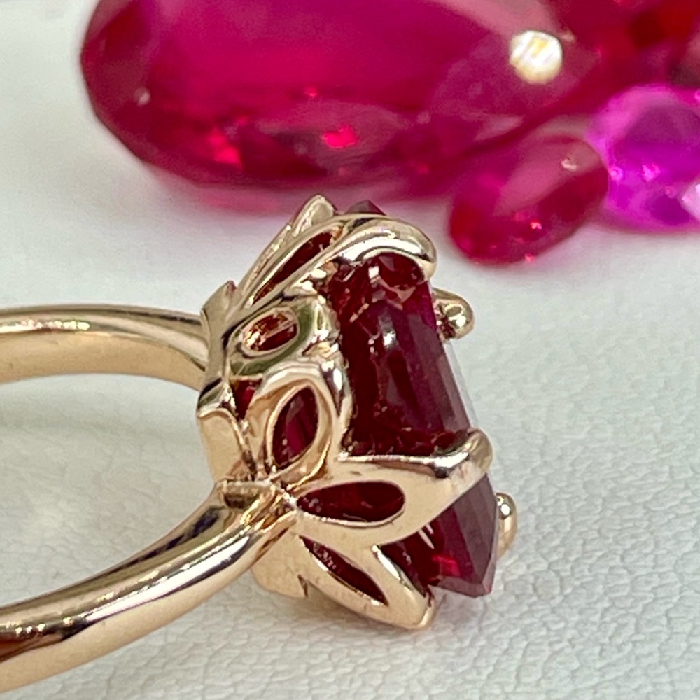 6ct Pigeon Ruby 14k Rolled Rose Gold Electroplated multiple sizes - Picture 8 of 16